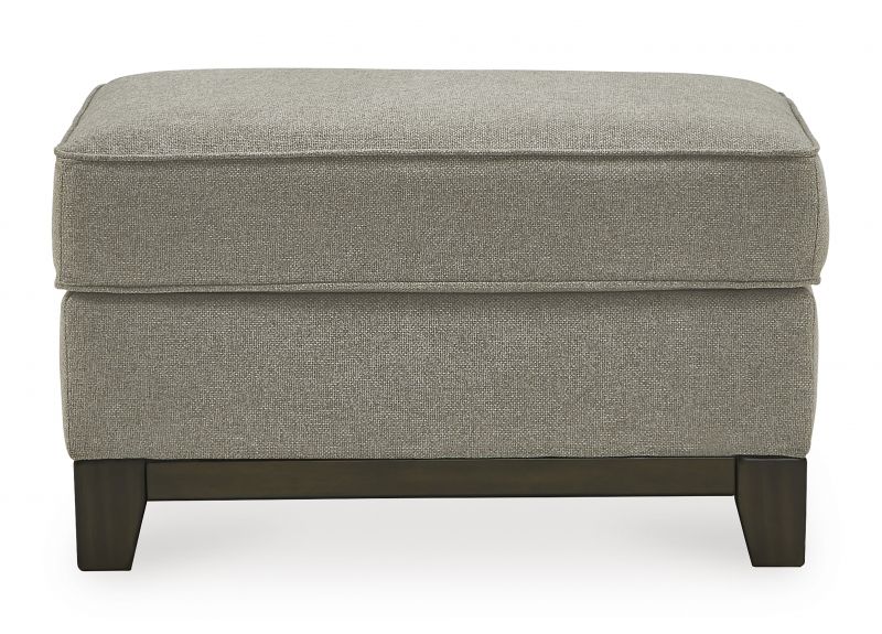 Fabric Ottoman with Faux Wood Finish - Sinclair
